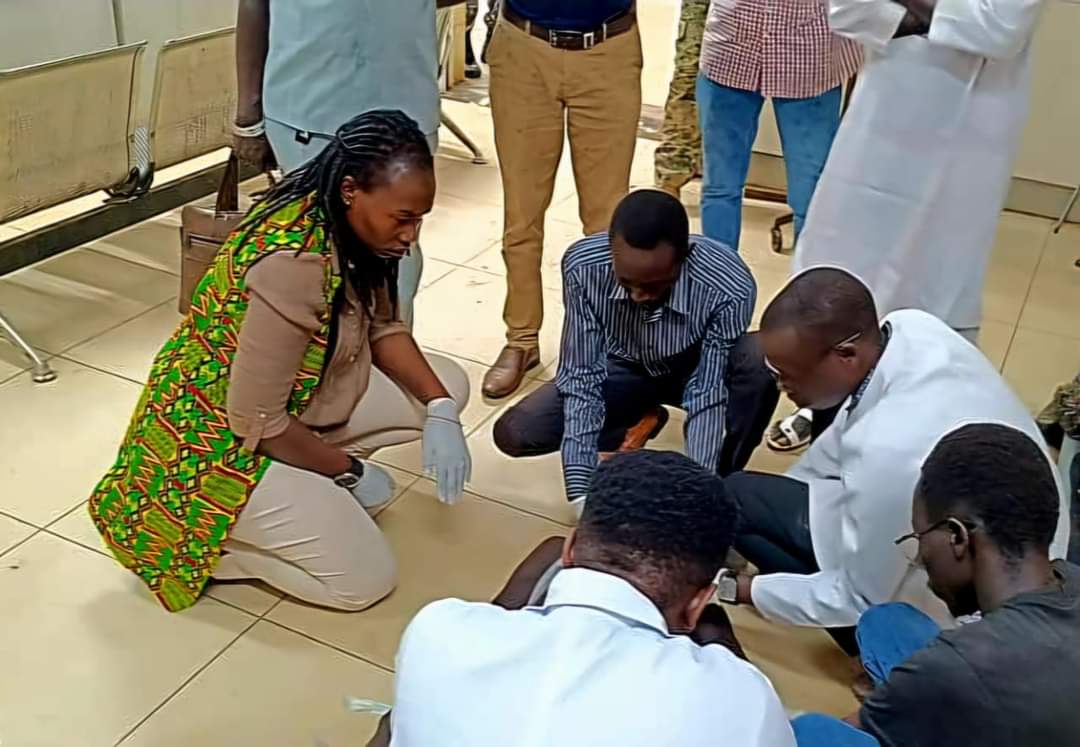 The National Minister of Health Intervenes to save the life of an injured person with the Medical Team at Juba Hospital